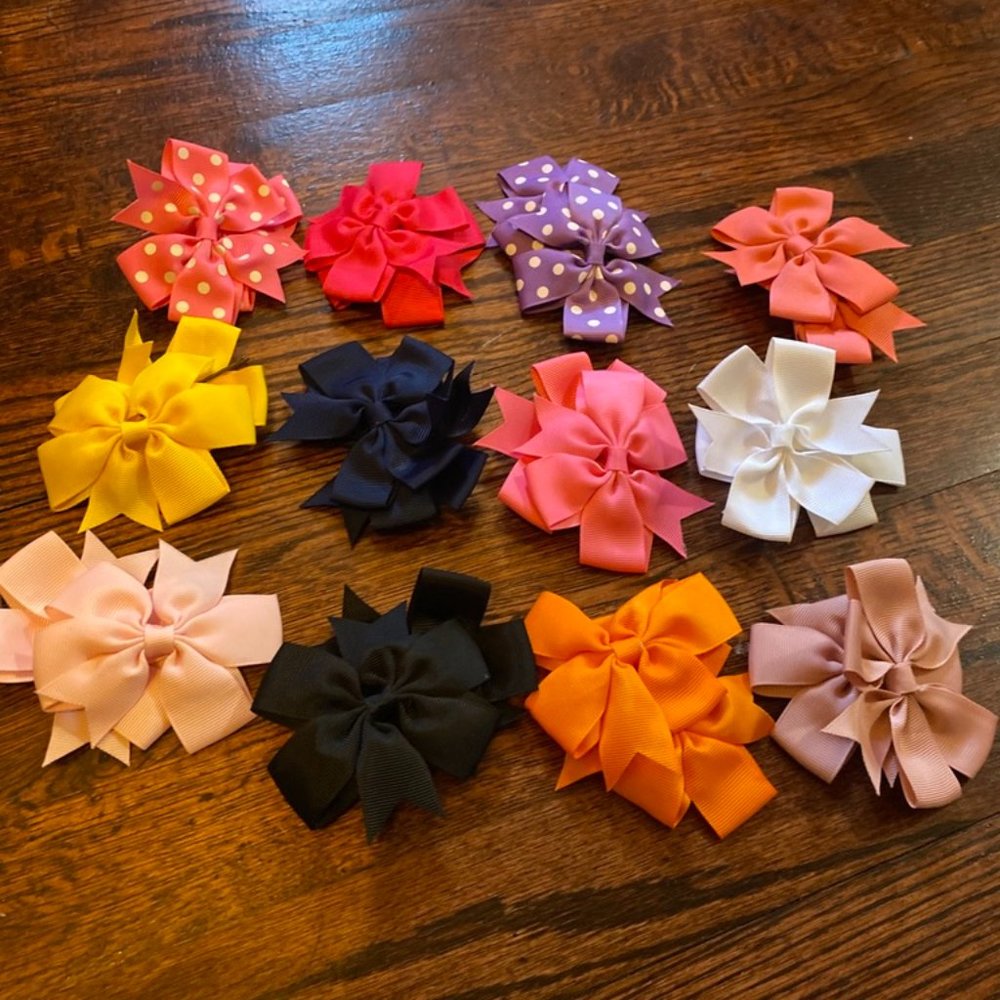 24 Piece Pigtail Hairbow Bundle